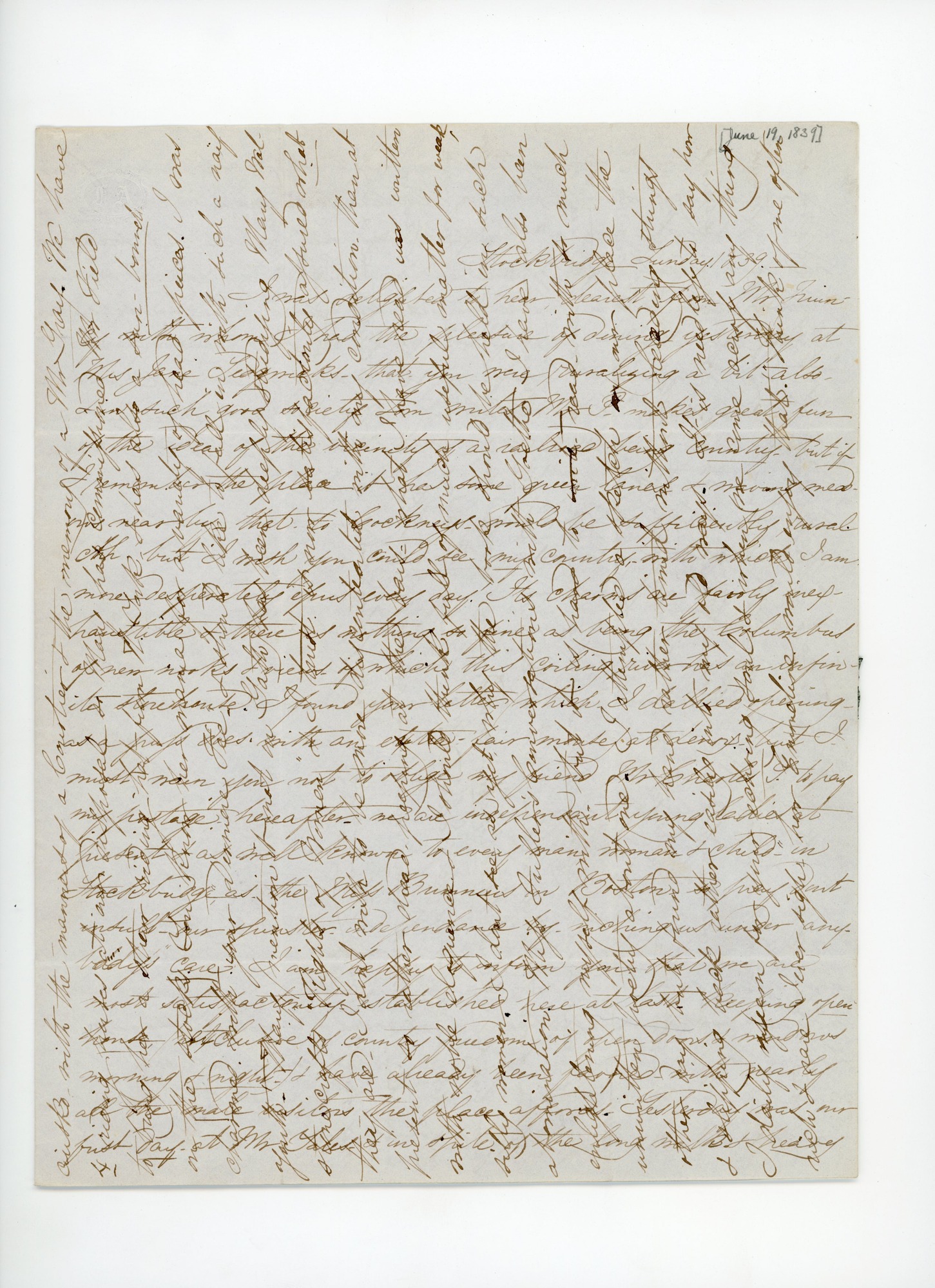 Manuscript letter