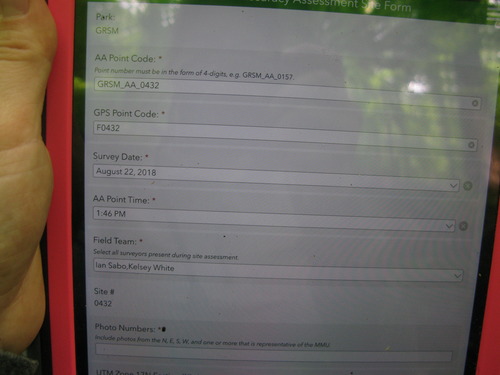 GRSM Accuracy Assessment. Plot Code: GRSM_AA_0432_1