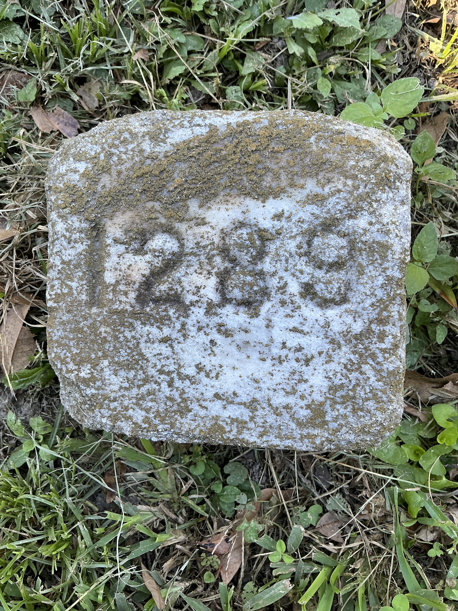 Top of flat marble marker