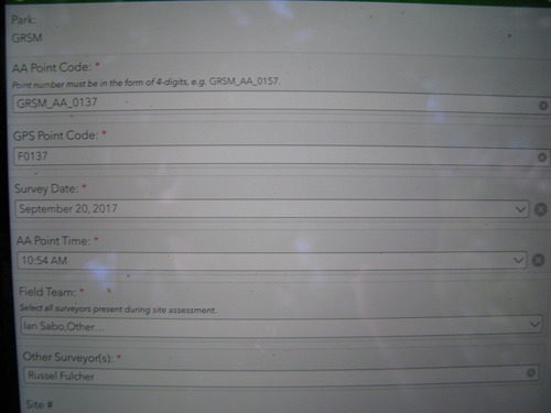 GRSM Accuracy Assessment. Plot Code: GRSM_AA_0137_1