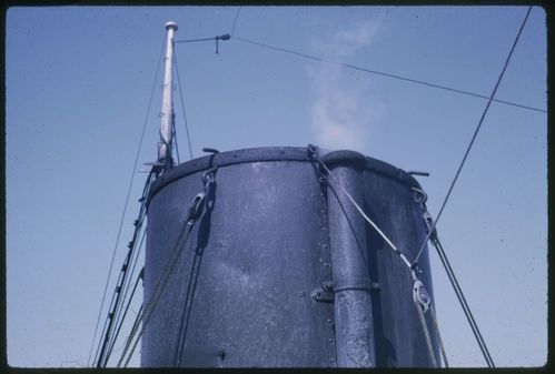 Various views of the Eppleton Hall (built 1914; tugboat) at dock in San Francisco upon her arrival from Newcastle, England, March 24, 1970