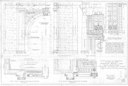 Washington Arch at Valley Forge: Sheets 1-6, Scheme B