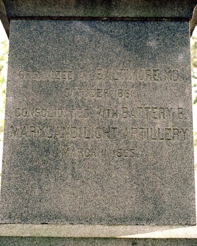 Battery A, Maryland Artillery Monument