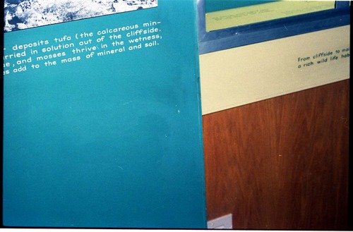 Color Photos of the old visitor center exhibits.