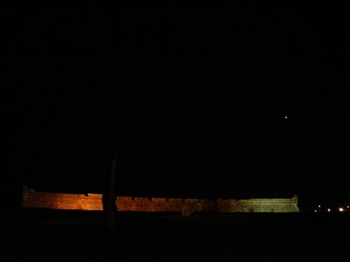 Lighting at Castillo de San Marcos National Monument in January 2008