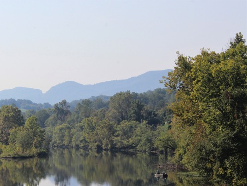 Boating on a river