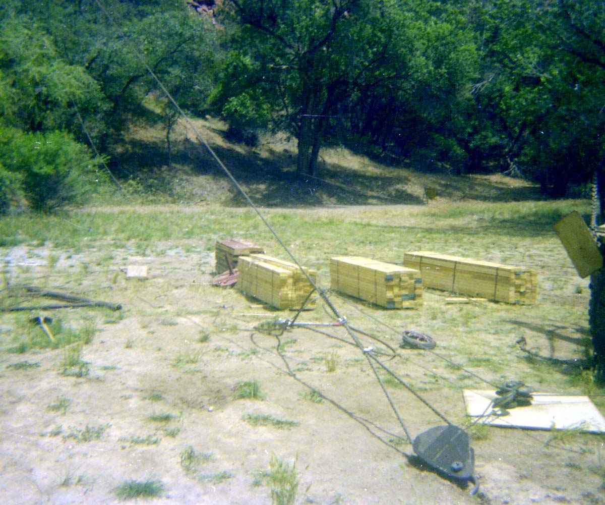 The Temple of Sinawava spring project - scaffolding construction and use.