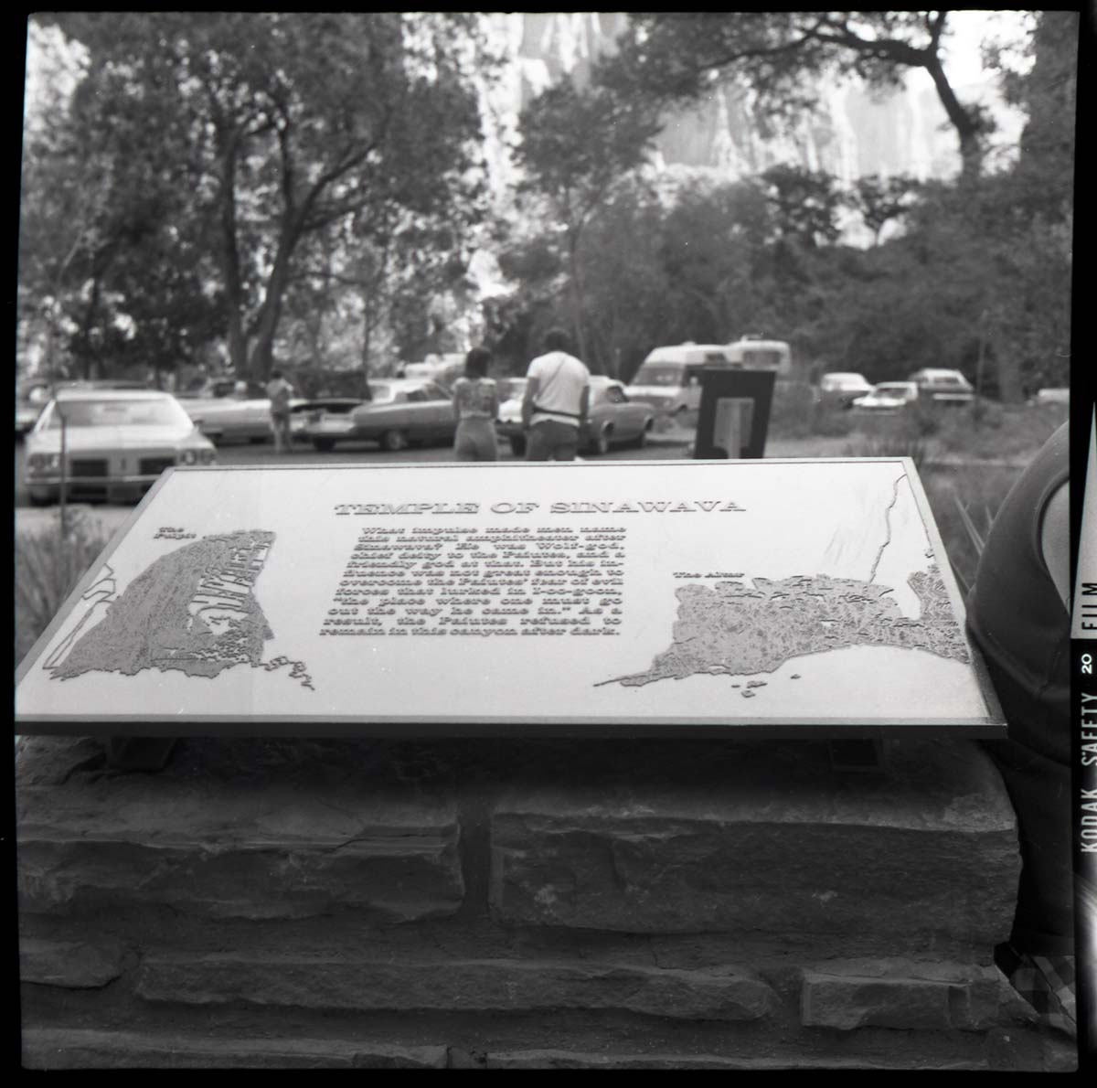 BW Photos of trailside exhibits.