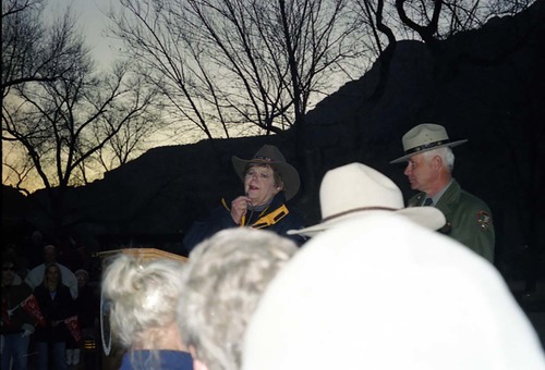 Color Photos of the ceremony surrounding the Olympic Torch passing through Zion.