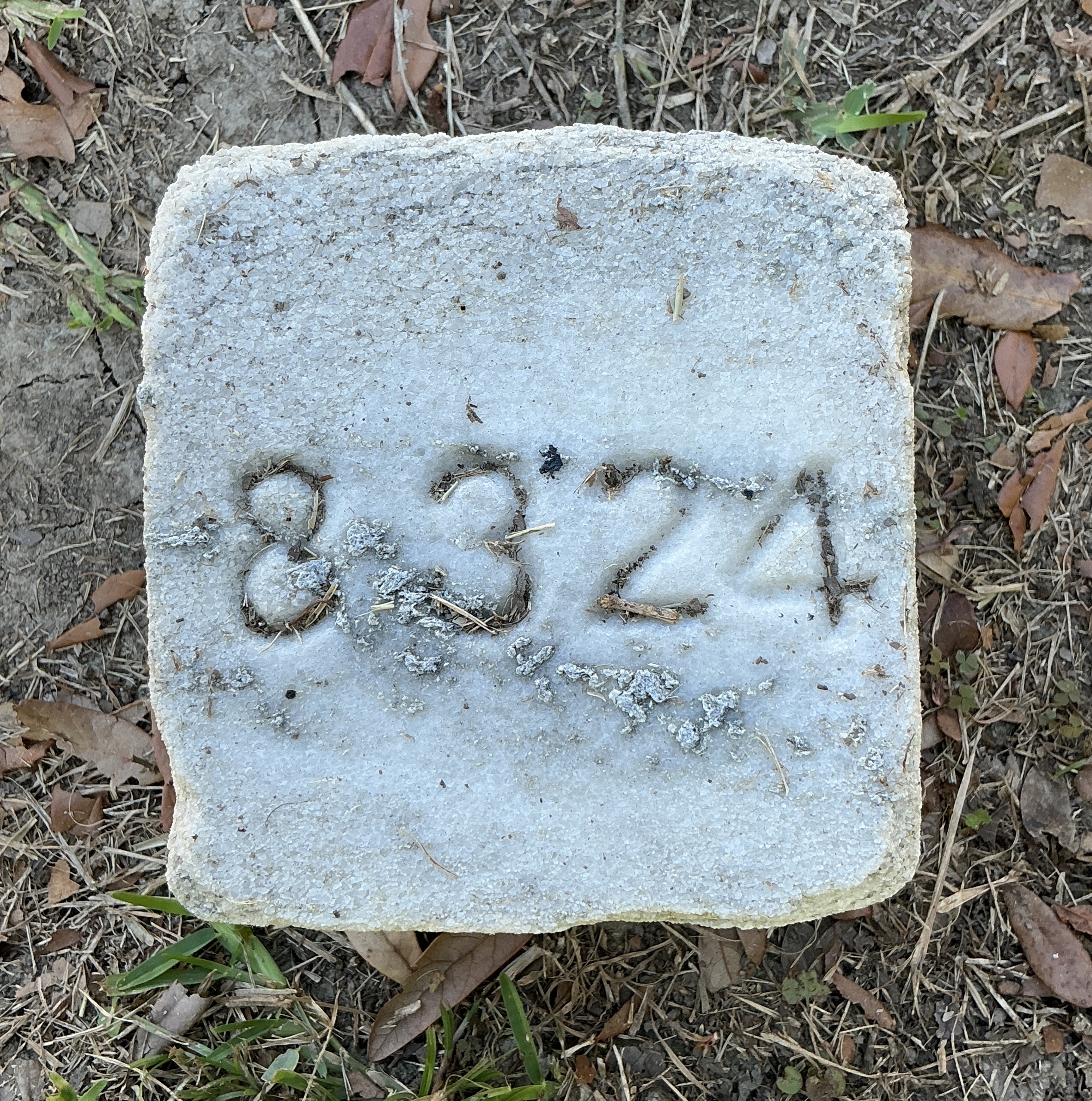 Top of flat marble marker