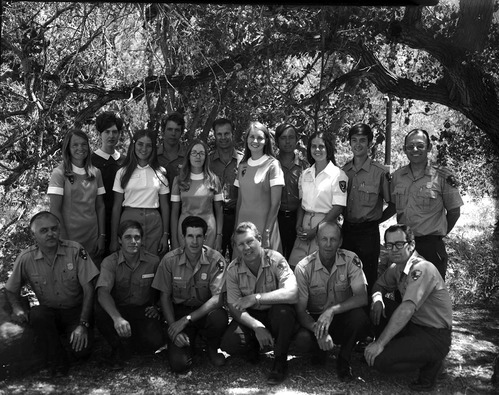 Interpretation division staff 1972, left to right, back: Bradley, DeMille, McGill, Scott, Andrews, Schwarz, Lenoir, Reardon, Kelley, Bovy, Miller