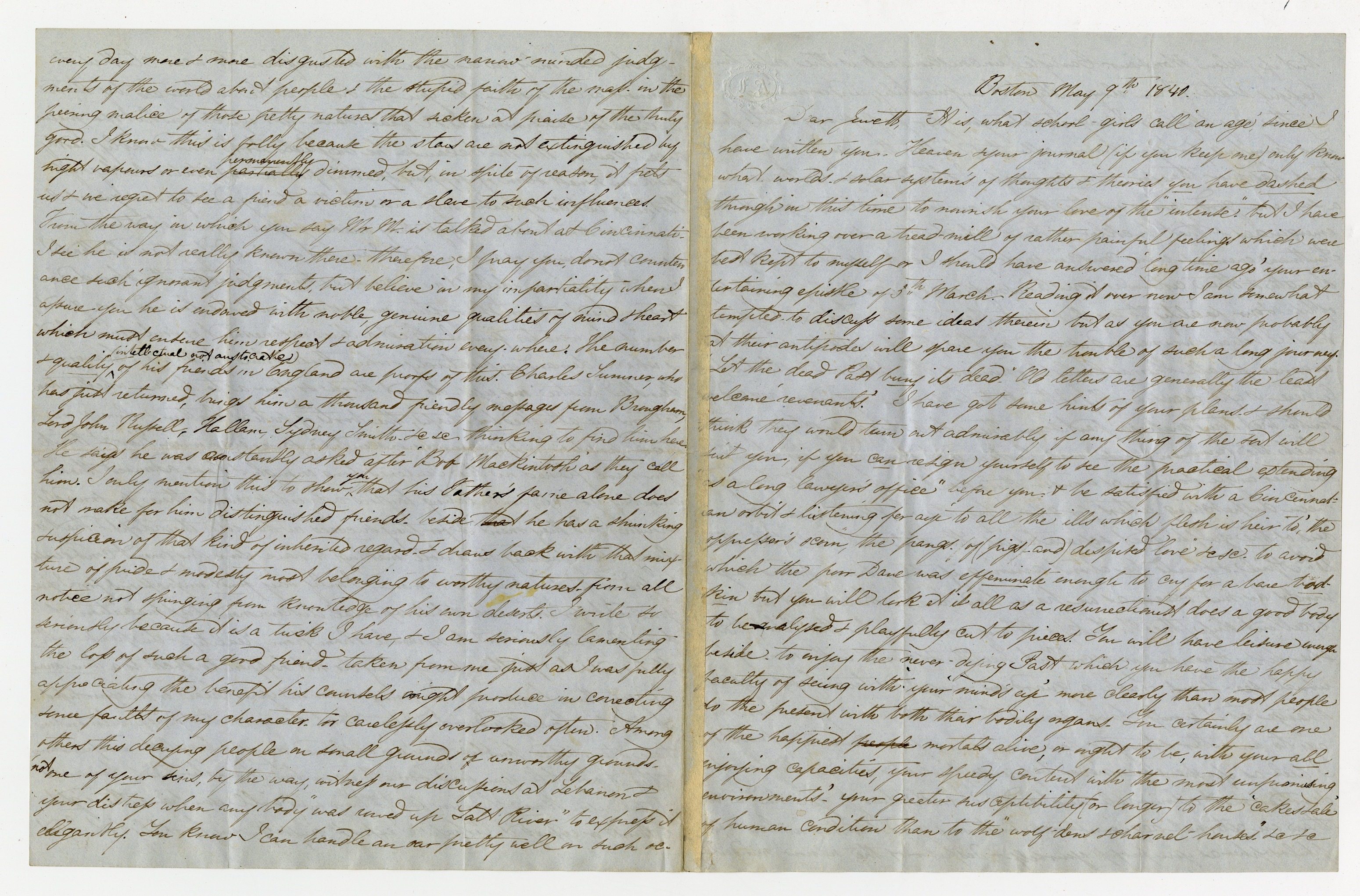 Manuscript letter