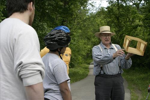 Costumed Volunteer at Station Road