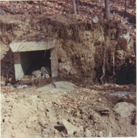 End of box culvert where new masonry headwall is to be constructed