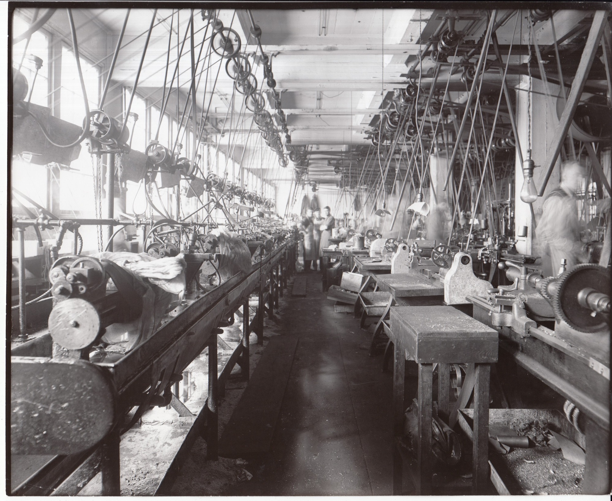 Safety appliances, guards attached to lathe grinders.