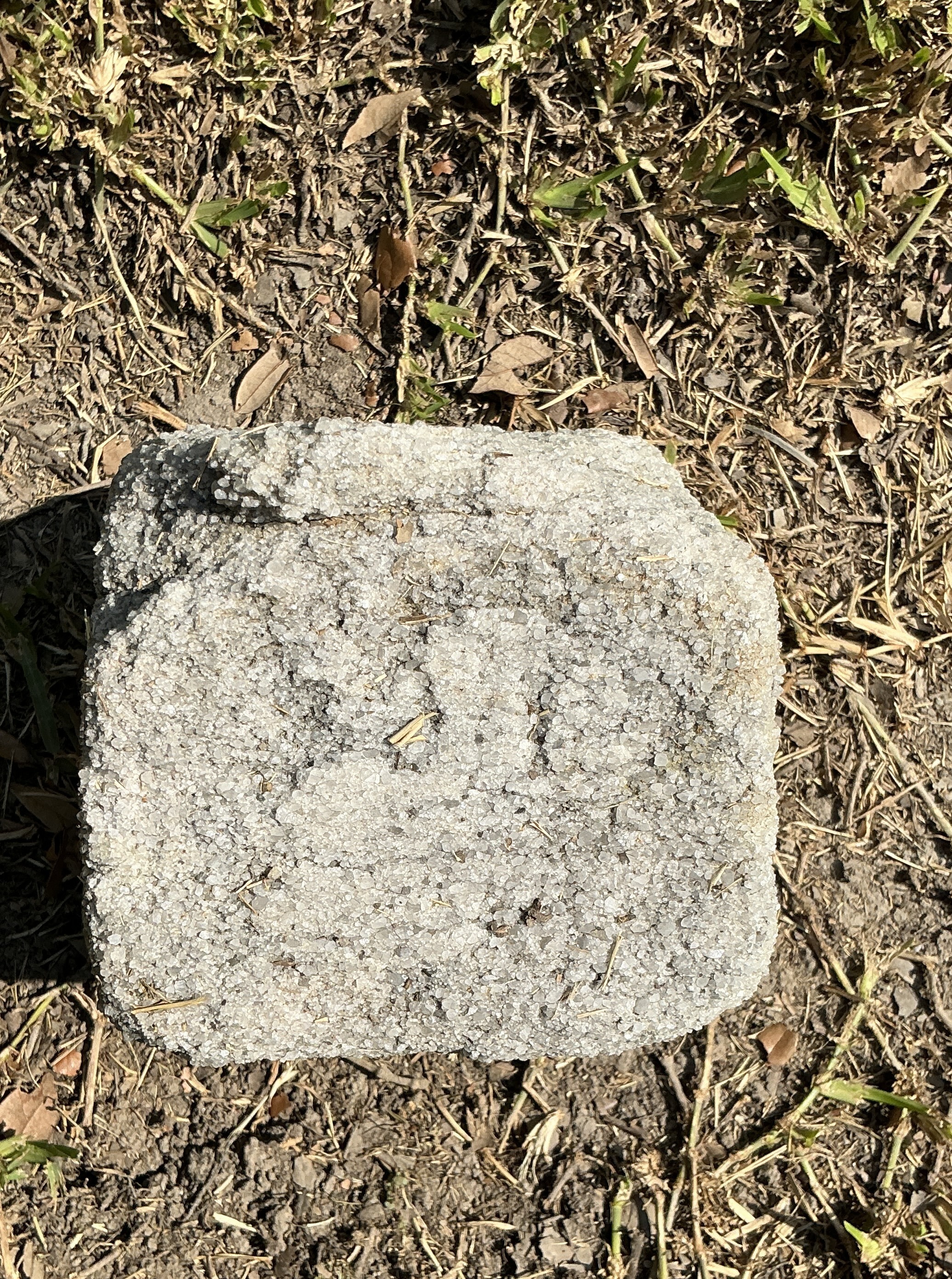 Top of flat marble marker