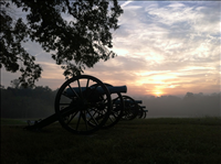 Foggy morning over cannons, Chickamauga & Chattanooga National Military Park, 2014.. 