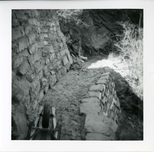 Hidden Canyon trail damage and repairs.