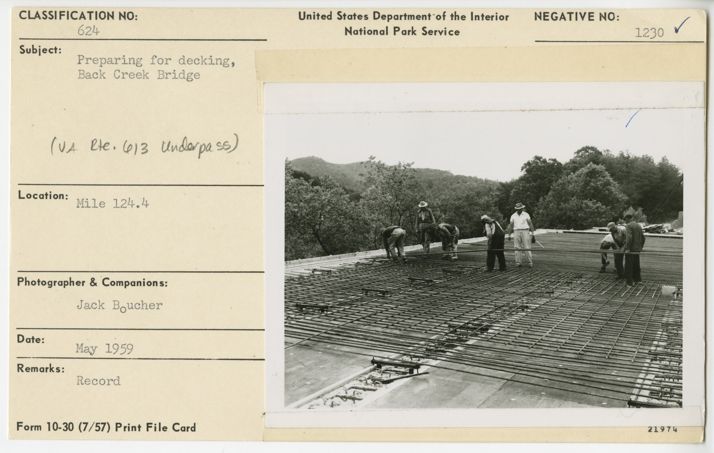 Preparing for decking of Back Creek Bridge