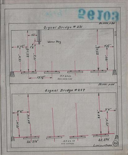 56103.LB--clearance sketches--Structures less than 8 feet from center line of track or less than 22 feet above top of rail [Group 10]