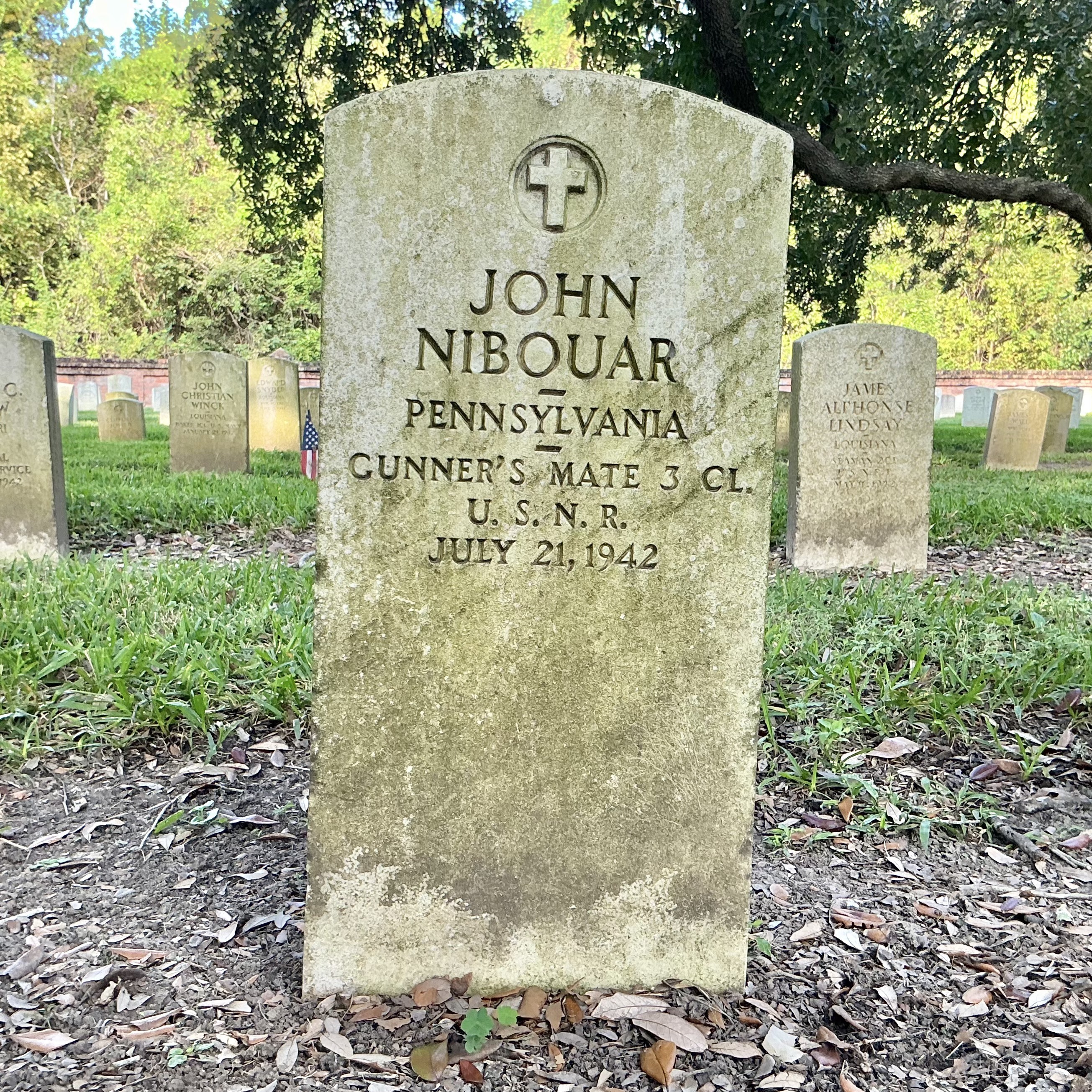 Front of upright marble headstone with flat face.