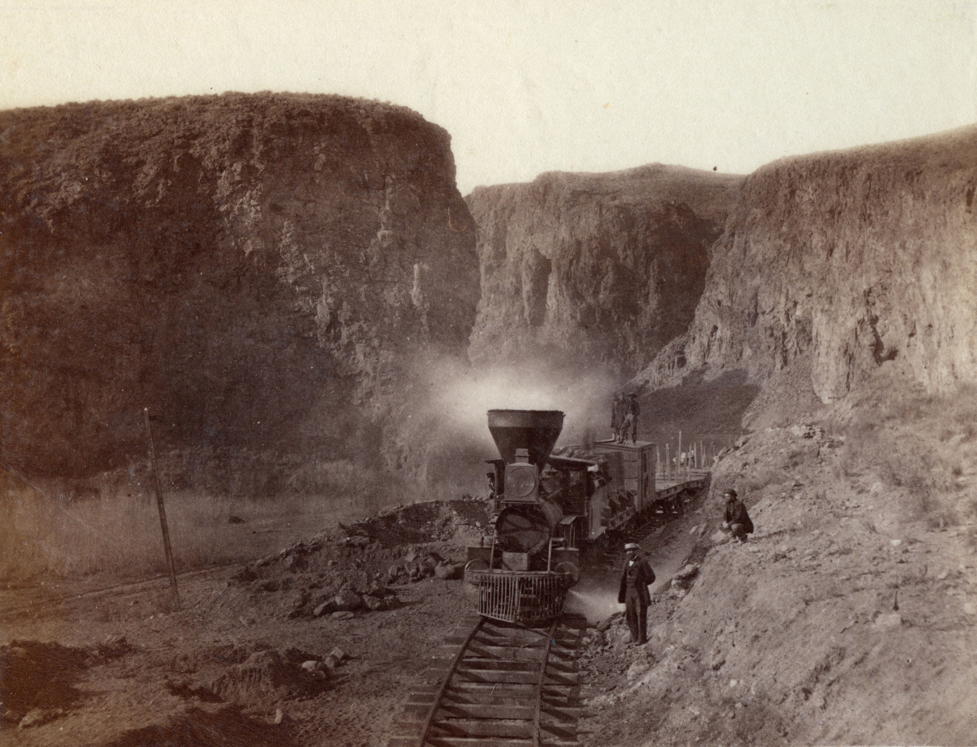 First Construction Train passing the Palisades