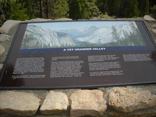 Canyon View wayside exhibit, Sequoia and Kings Canyon National Parks