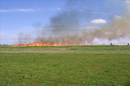 Fort Larned National Historic Site Burn - May 2003