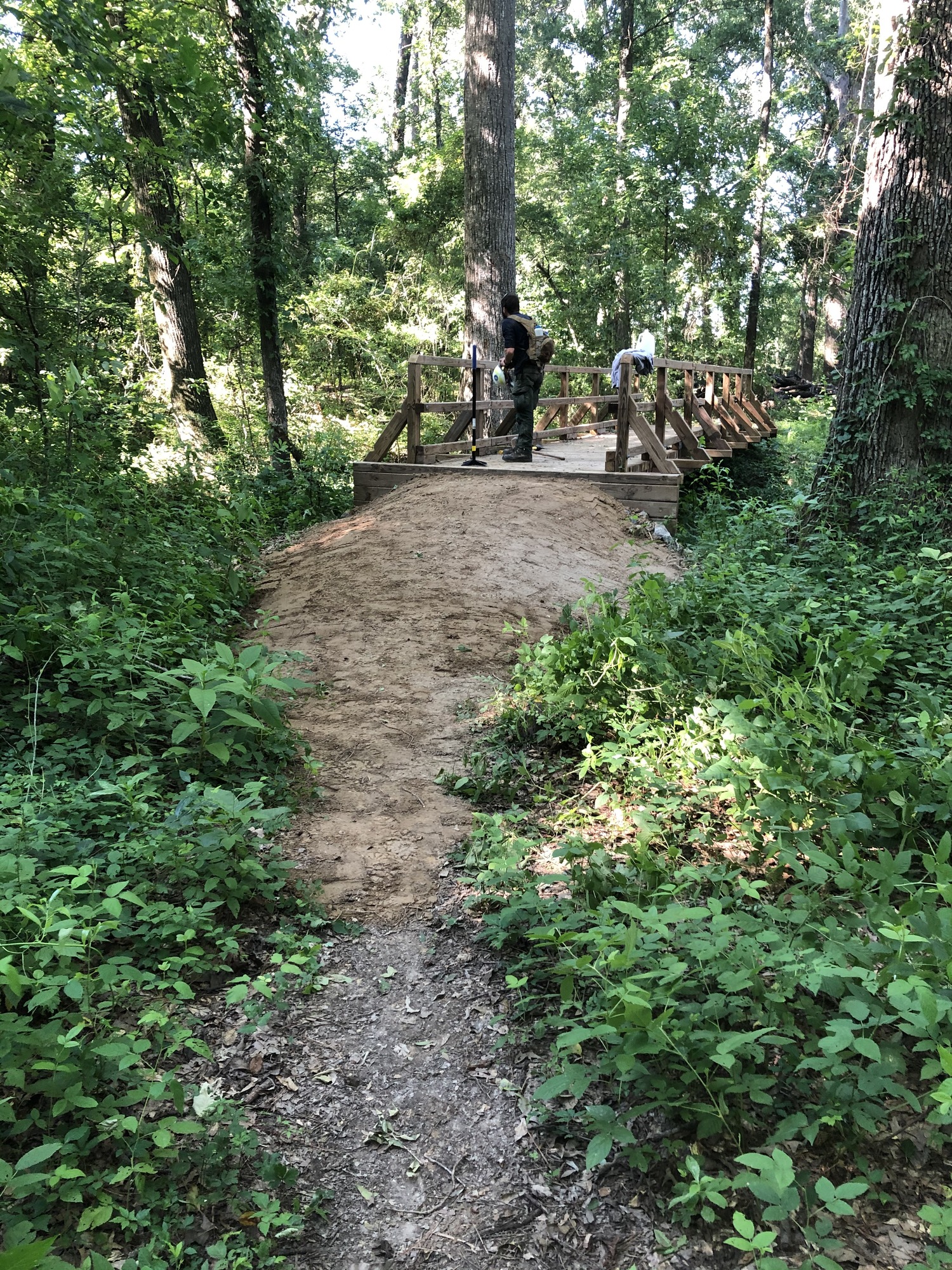 View of newly constructed bridge along the Natchez Trace National Scenic Trail