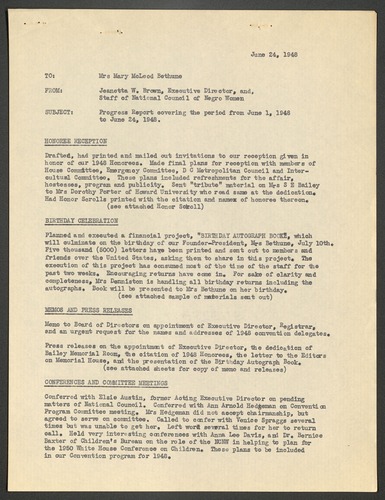 Executive Director records, 1948