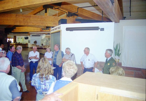 Color Photos of the opening celebration for the new visitor center - Same day as the official shuttle launch.