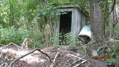 Demolition of Company (Quarry Workers) Houses on School House Ridge South Harpers Ferry Natiponal Historical Park in June 2013