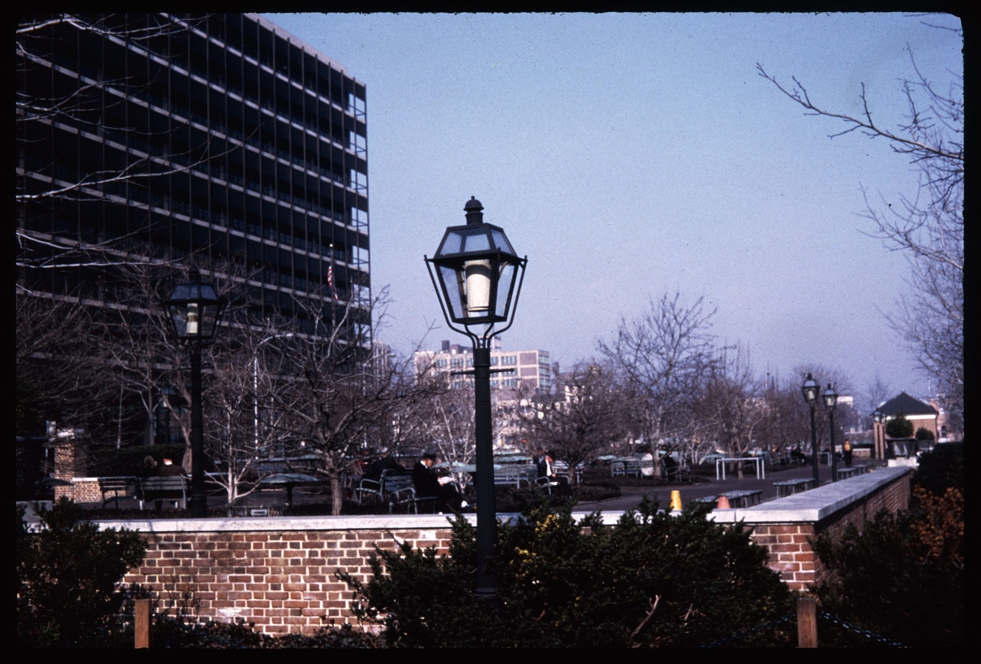 lamp post in foreground