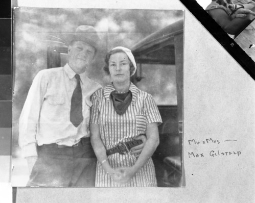 Mr. and Mrs. Max Gilstrap. Copied from Art Holmes album (NPS employee). Copied September 1983 by Michael Dixon.