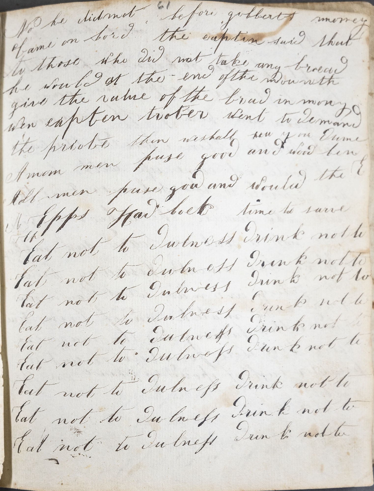 page of handwritten text