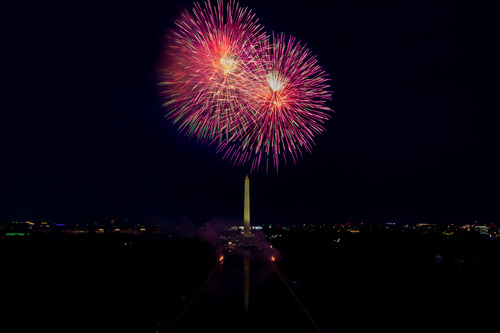 Fireworks over the Washington Monument