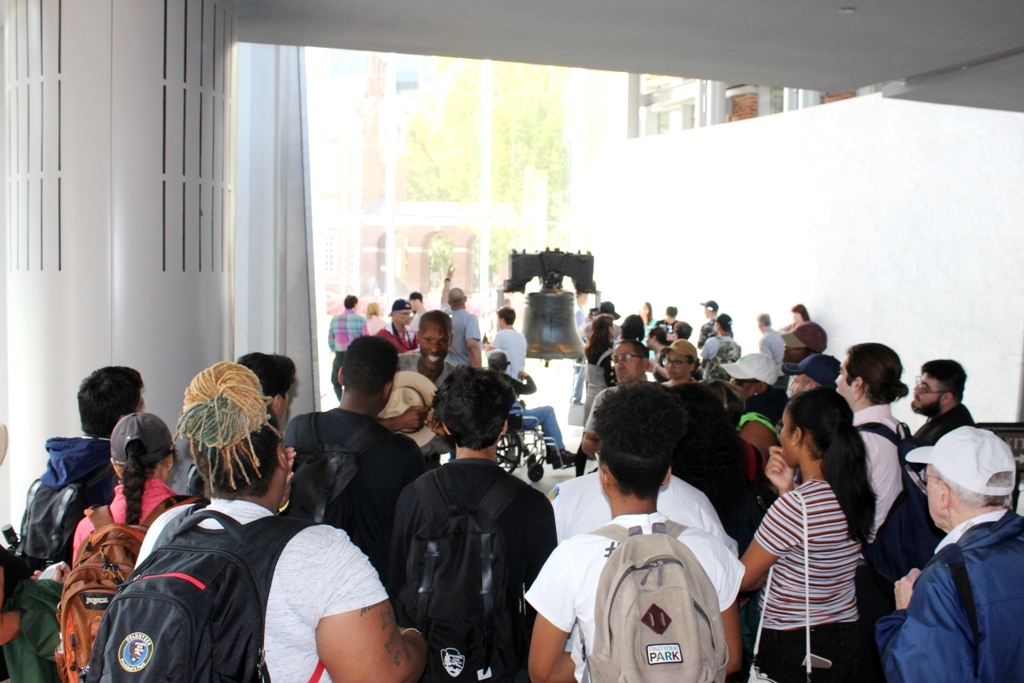 Group listening to ranger talk