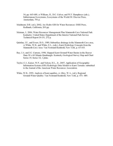 Water Quality and Discharge Monitoring at Mammoth Cave National Park Proposal