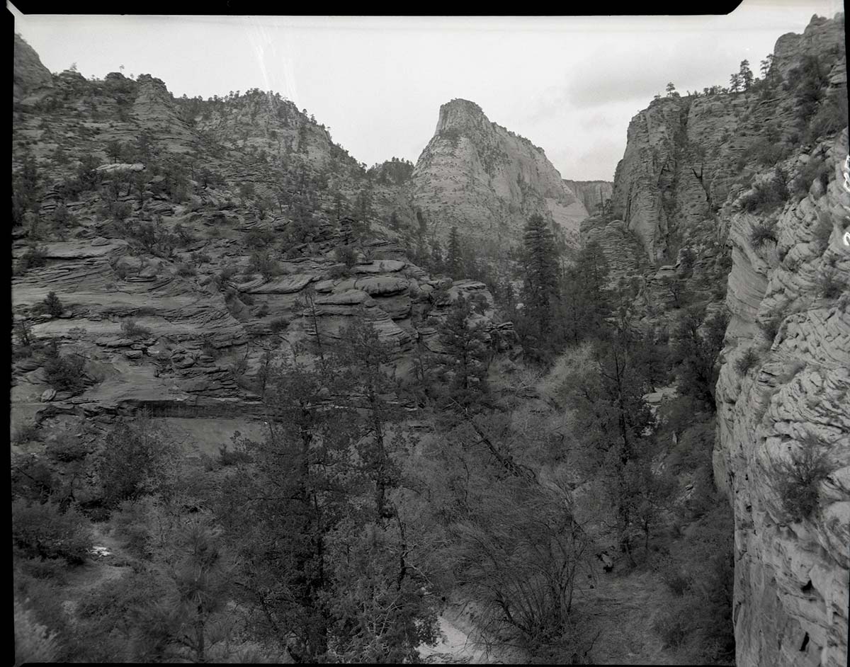 View up pine creek, area for wayside and trail development.