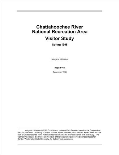 Chattahoochee River National Recreation Area Visitor Study: Spring 1998
