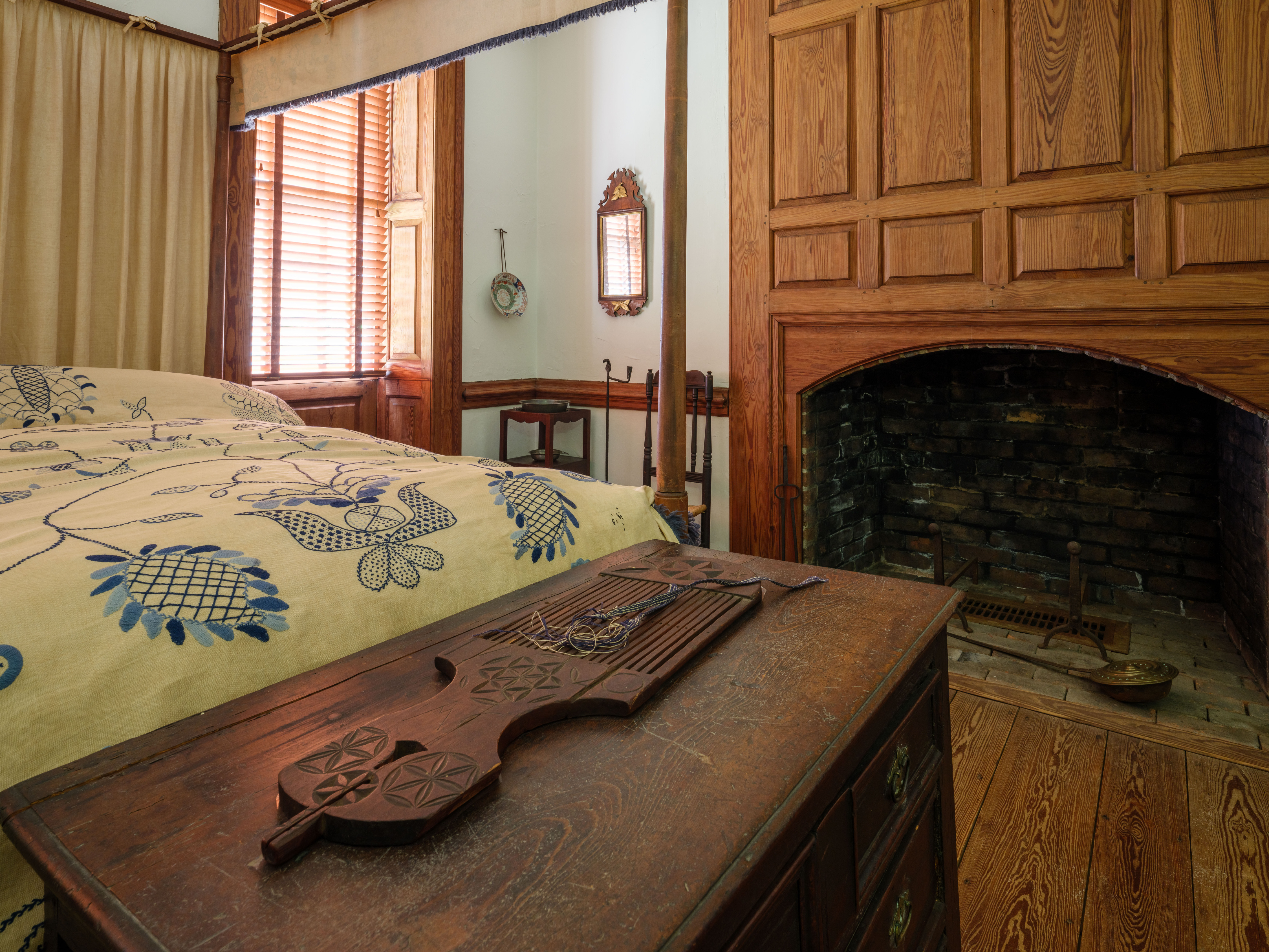 a large fireplace was necessary in each room