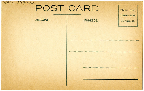 Wylie Series No. 3. A Wylie Two-Compartment Tent Interior-Yellowstone Park (Postcard)