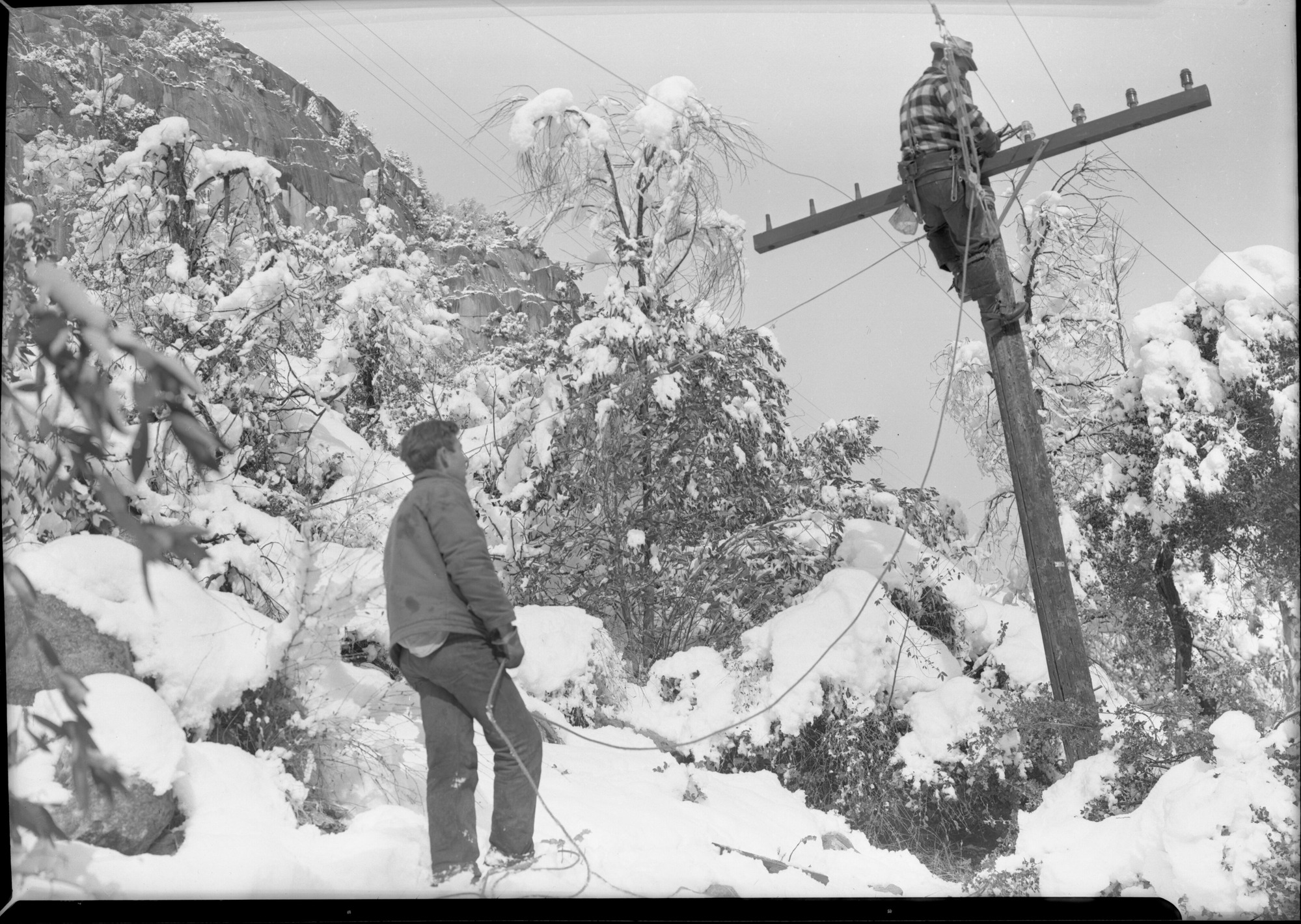 Heavy Snowstorm and Broken Power Lines