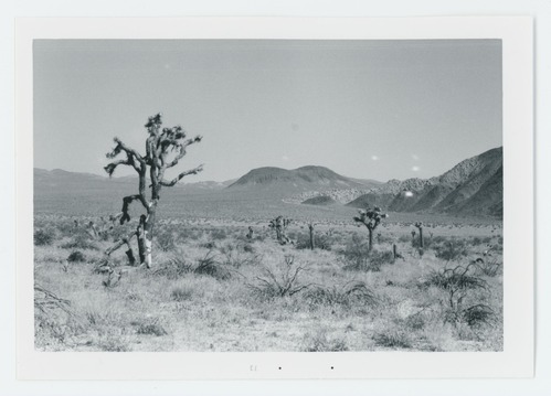 Black and white image of Malapai Hill from Pleasant Valley