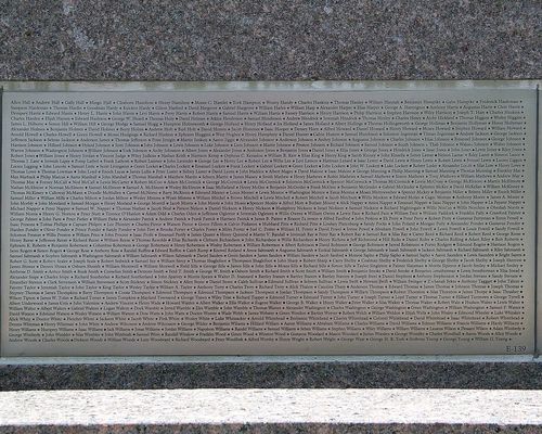 137th Regiment, United States Colored Infantry Memorial Plaques at African American Civil War Memorial in May 2005