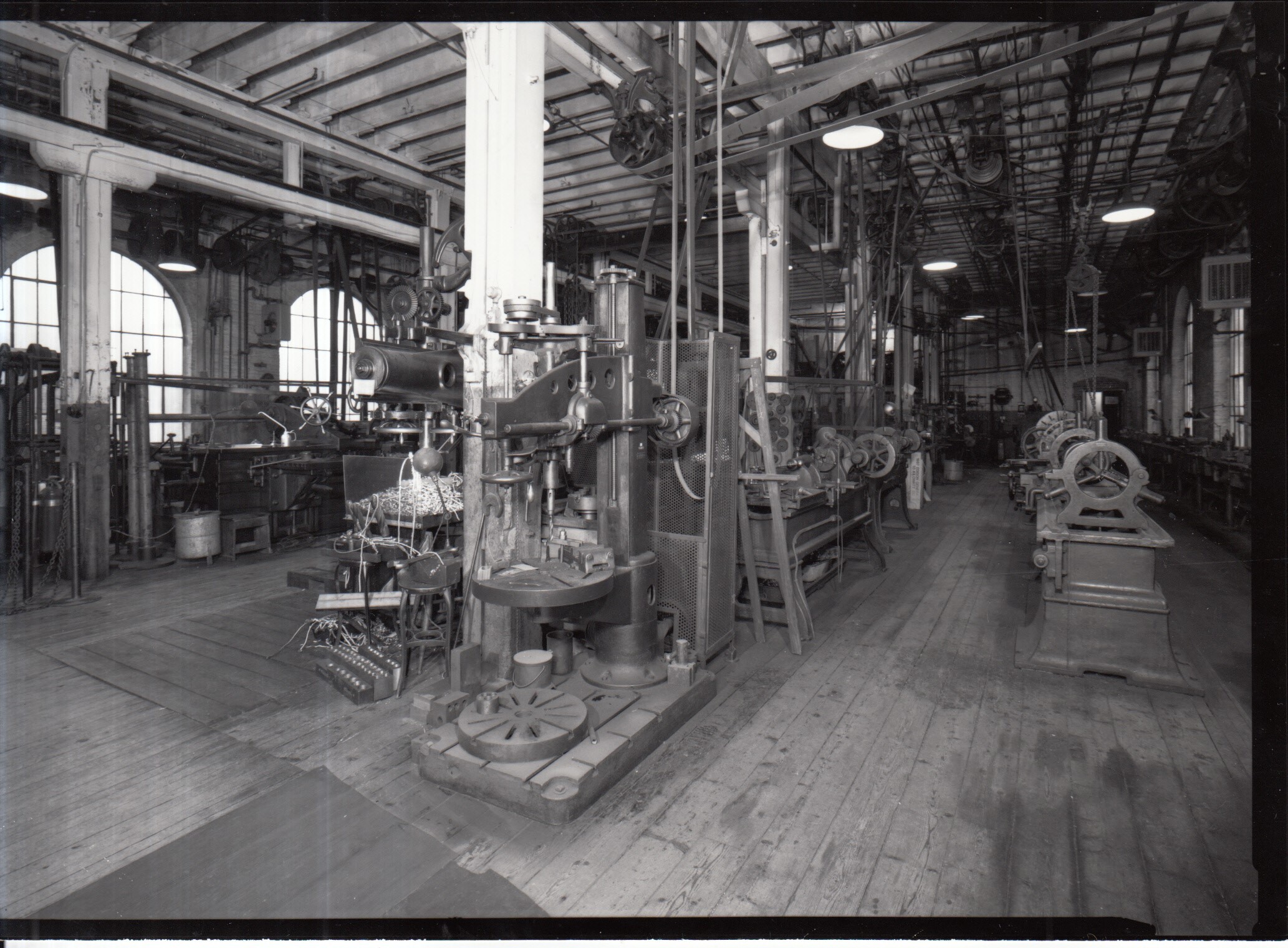 Laboratory Building 5, first floor,  Heavy Machine Shop, sections 46, 48 and 49.