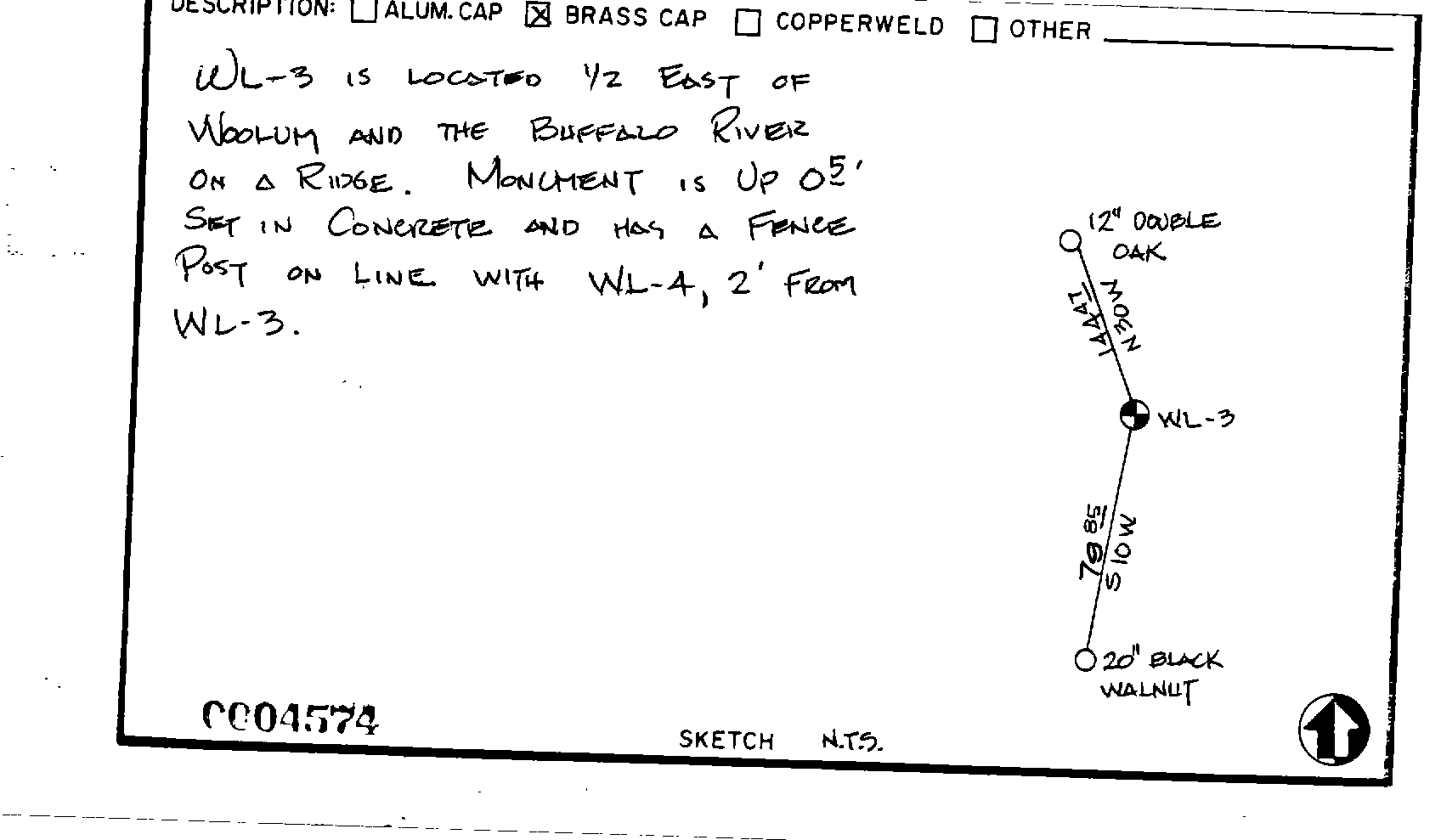 00004574 Survey Monumentation Sketch