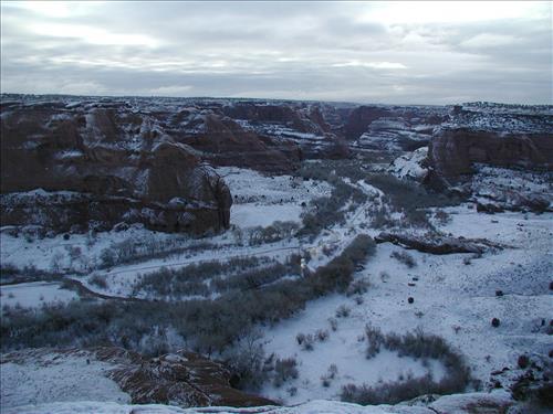 Exotic Species Removal Planning at Canyon de Chelly National Monument, Chinle, AZ - View at Junction Overlook
