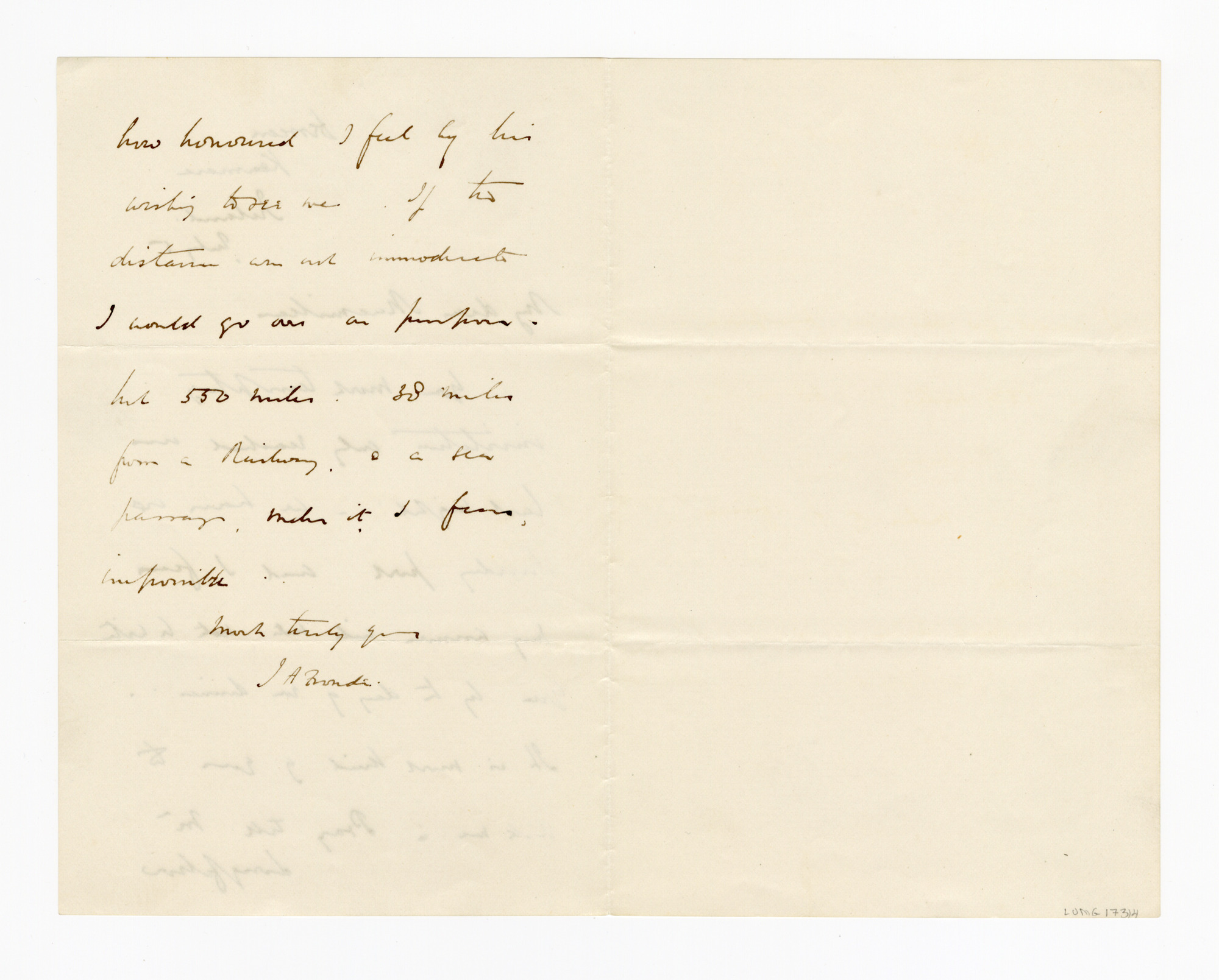 Manuscript letter