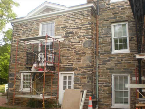 Rehabilitation of Klingle Mansion rear porch - 05-21-10